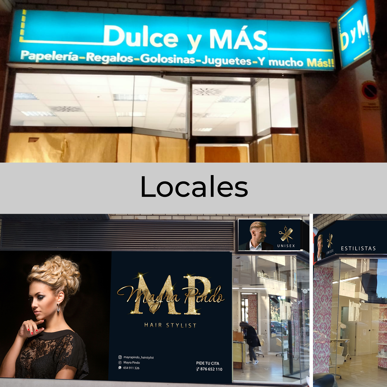 Ejemplo de rotulación y cartelería